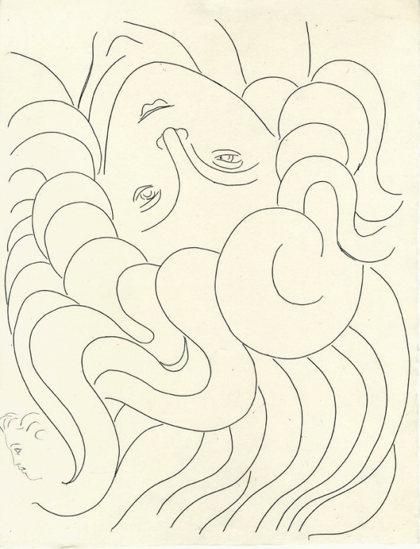 Le voyage à Tahiti de Matisse : Henri Matisse, La Chevelure Eau-forte pour Poésies de Stéphane Mallarmé, 1932 Collection particulière © Succession H. Matisse